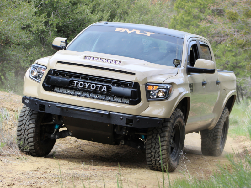 Cali Raised LED Cali Raised 14-21 Toyota Tundra 42 Hidden Grille Curved Led Light Bar Brackets Kit - No One Light B CR3141