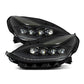 AlphaRex 17-22 Tesla Model 3/20-23 Model Y NOVA LED Proj Headlights Alpha-Blk w/Actv Lgt & Seq.Sig 880859 *Discontinued