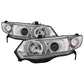 Spyder Honda Civic 06-08 2Dr Projector Headlights LED Halo Chrome High H1 Low H1 PRO-YD-HC06-2D-HL-C 5010797