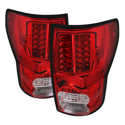 SPYDER Xtune Toyota Tundra 07-13 LED Tail Lights Red Clear ALT-JH-TTU07-LED-RC 5072634