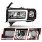 ANZO 94-02 Dodge RAM Crystal Headlight - w/ Light Bar Black Housing 111554