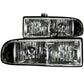 Anzo 1998-2005 Chevrolet S-10 Crystal Headlights Black