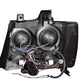 Anzo 2007-2013 Chevrolet Avalanche Projector Headlights w/ Halo Black(CCFL)