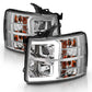 ANZO 2007-2013 Chevy Silverado 1500 Projector Plank Style Chrome Amber 111481