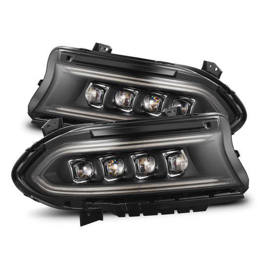 AlphaRex 15-23 Dodge Charger NOVA-Series LED Proj Headlights Blk w/Activtn Light & Seq.Sig / SB DRL 880499 *Discontinued