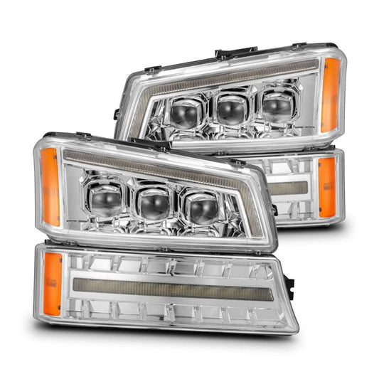 AlphaRex 03-06 Chevy Silverado 1500/2500HD/3500HD/Avalanche Chrome NOVA LED Proj Headlights 880255 *Discontinued