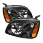 SPYDER Xtune Mitsubishi Galant 04-08 Amber Crystal Headlights Black HD-JH-MG04-AM-BK 5072900