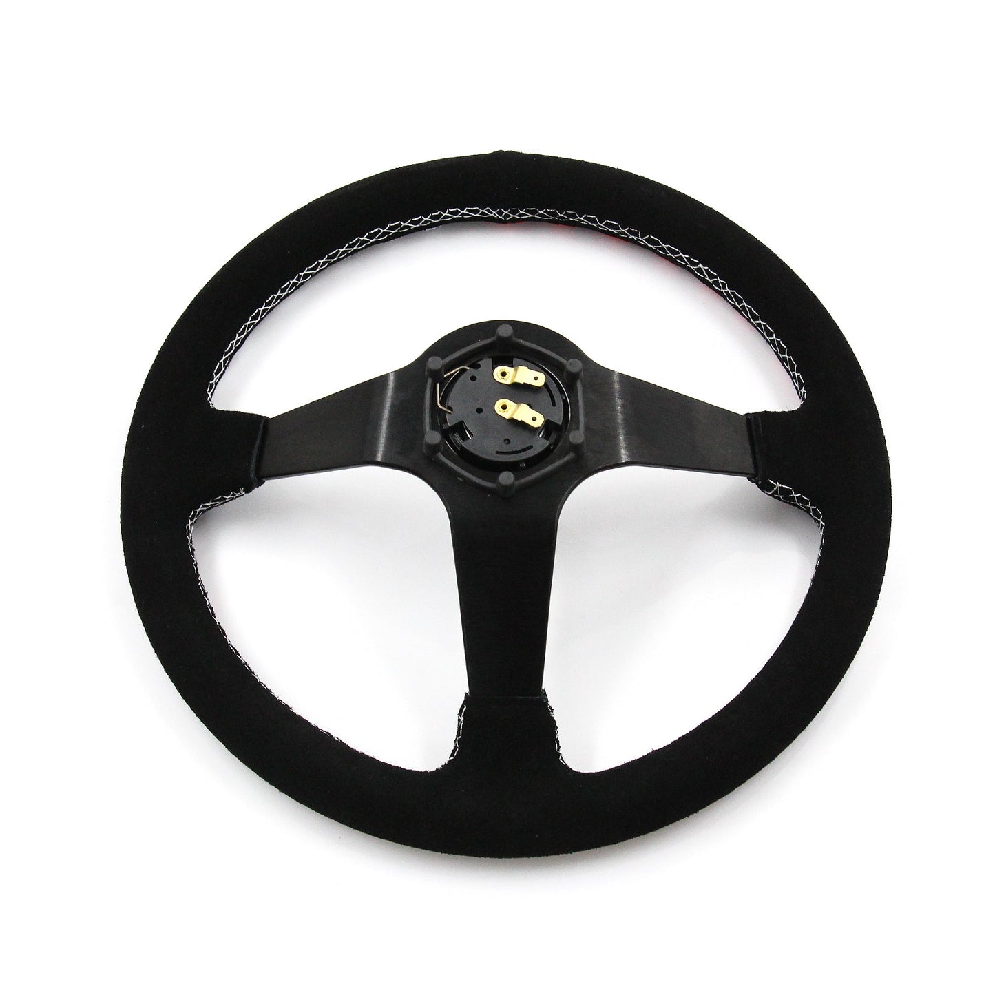 Have Faith Suede Steering Wheel + Hub Adapter Kit For Toyota Corolla, Hilux Pickup