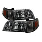 SPYDER Xtune Crown Victoria 98-11 Crystal Headlights w/ Corner Lights Set Smoked HD-JH-CRVI98-SET-SM 9031045
