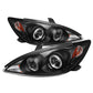 Spyder Toyota Camry 02-06 Projector Headlights LED Halo LED Black High H1 Low H1 PRO-YD-TCAM02-HL-BK 5064301