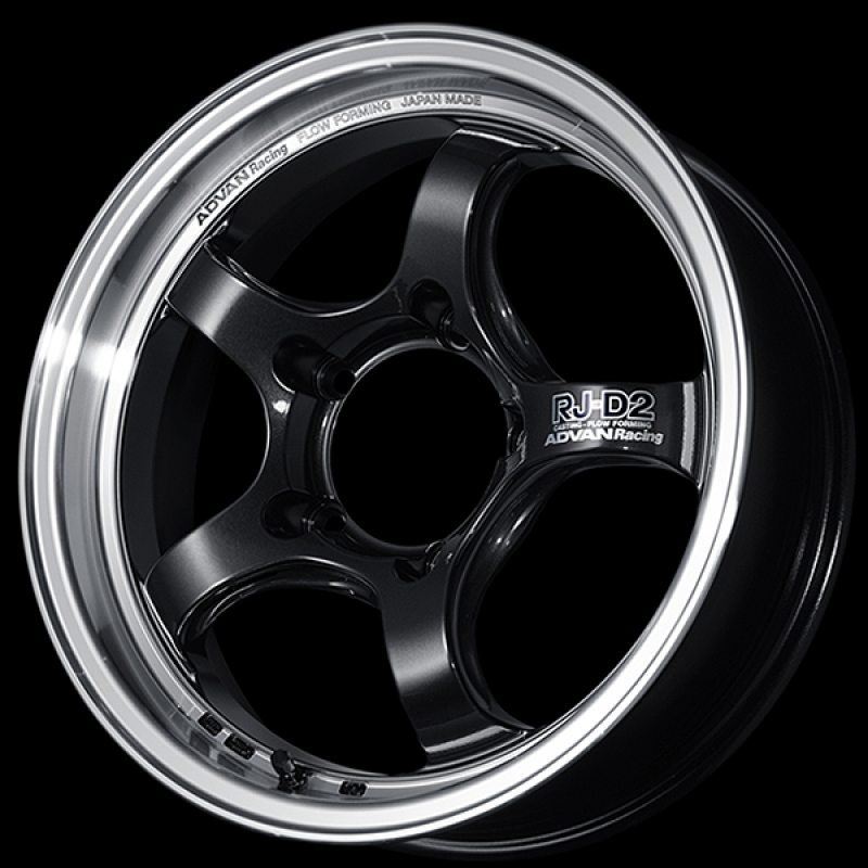 Advan RG-D2 17x7.0 / +42 Offset / 4x100 / 63mm Bore / Machining and Black Gunmetallic YAT7E42ABG