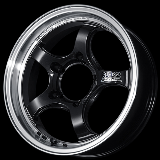 Advan RG-D2 17x7.5 / +30 Offset / 4x98 / 58mm Bore / Machining and Black Gunmetallic YAT7F30SBG
