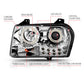 Anzo 2005-2010 Chrysler 300 Projector Headlights w/ Halo Chrome
