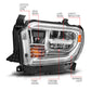 ANZO 2014-2017 Toyota Tundra LED Crystal Headlights w/ Switchback Chrome Housing w/ DRL 111532