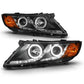 Anzo 2011-2013 Kia Optima Projector Headlights w/ Halo Black (CCFL)