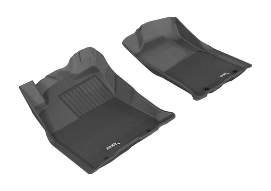 3D MAXpider 2012-2015 Toyota Tacoma Double Cab Kagu 1st Row Floormat - Black L1TY09011509