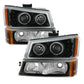 SPYDER xTune Chevy Silverado 03-06 Projector Headlights 4pcs - LED Halo - Black PRO-JH-CSIL03-SET-BK 9036774