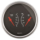 AutoMeter Gauge Dual Fuel & Oilp 3-3/8in. 0 Ohm(e) to 90 Ohm(f)& 100PSI Elec Designer Black 1434