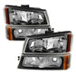 SPYDER Xtune Chevy Silverado 2500HD 03-06 Crystal Headlights w/ Bumper Lights Black HD-JH-CSIL03-AM-BK-SET 5069801