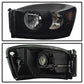 SPYDER Xtune Dodge Ram 1500 06-08 Amber Crystal Headlights Black Smoked HD-JH-DR06-AM-BSM 9030369