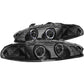 Anzo 1997-1999 Mitsubishi Eclipse Projector Headlights w/ Halo Black G2