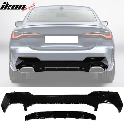 2021-2025 BMW G22 G23 4 Series M440 Black Rear Bumper Diffuser Lip