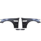 Fits 02-04 BMW E46 4D M3 Metal Fenders + Chrome Side Vent