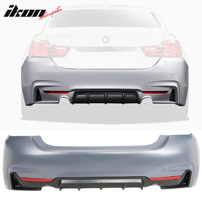 2014-2020 BMW F32 435i M-P Style Dual Outlet Rear Bumper Conversion PP