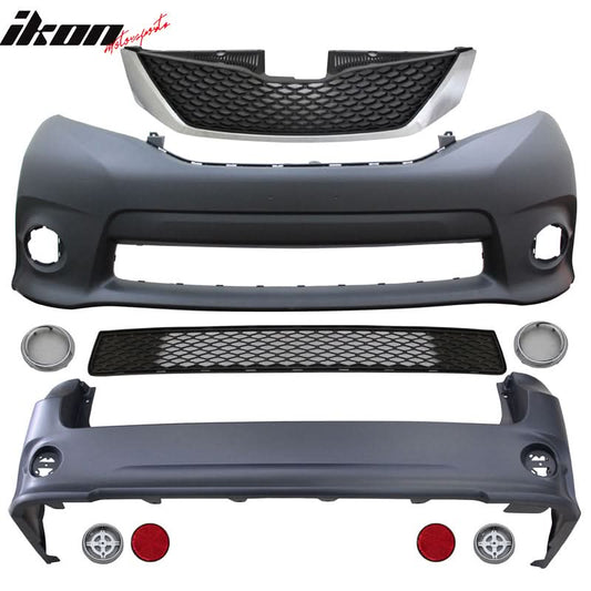2011-2017Â Toyota Sienna Front Rear Bumper Cover Conversion Grill PP
