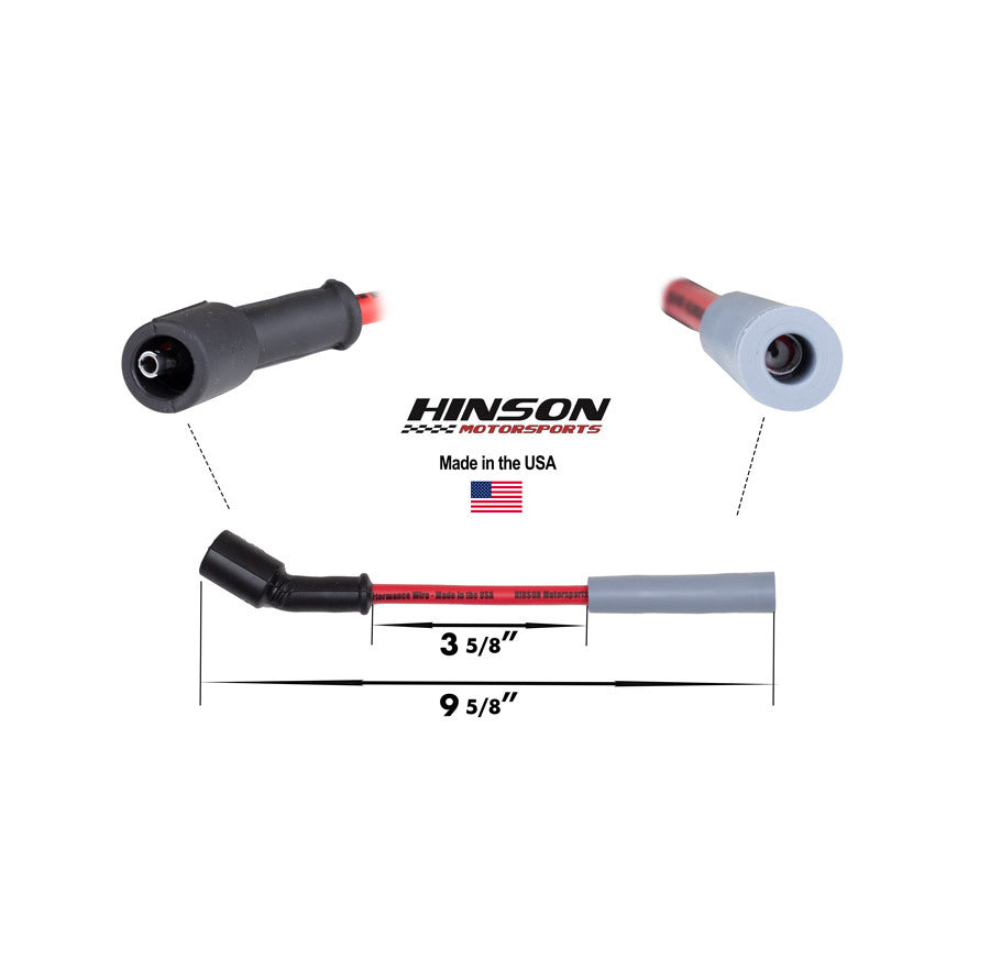LSx Performance Spark Plug Wire & Heat Boot Combo (Red Wires & Black Boots)