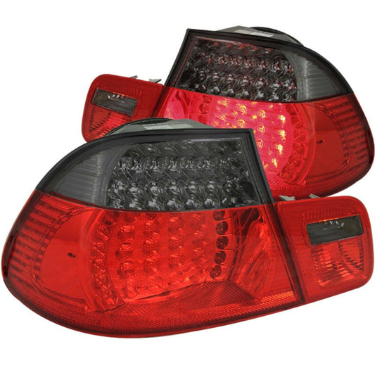Anzo 1999-2001 BMW 3 Series E46 LED Tail lights Red/Smoke 2pc