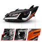 Anzo Projector Headlights W/ Plank Style Design Black w/Amber 15-16 Toyota