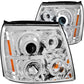 Anzo 2003-2006 Cadillac Escalade Projector Headlights w/ Halo Chrome (CCFL)