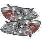SPYDER Xtune Toyota Corolla 03-06 Crystal Headlights Chrome HD-JH-TC03-AM-C 5073747