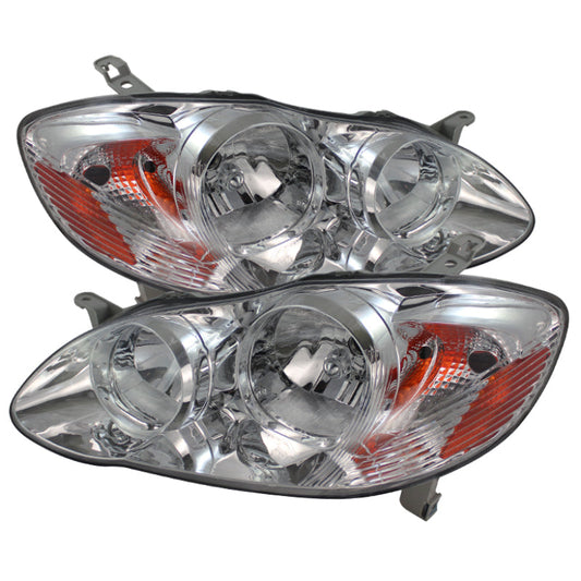 SPYDER Xtune Toyota Corolla 03-06 Crystal Headlights Chrome HD-JH-TC03-AM-C 5073747