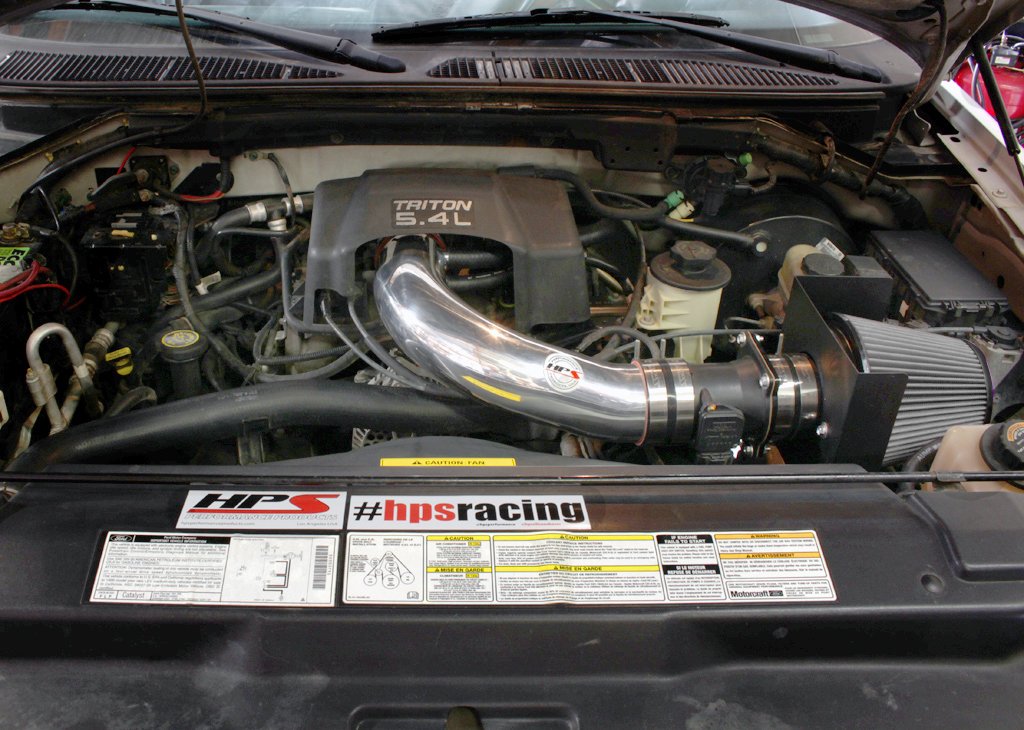 HPS Performance HPS Shortram Air Intake Kit 1997-1999 Ford F250 4.6L 5.4L V8, Includes Heat Shield, 827-540