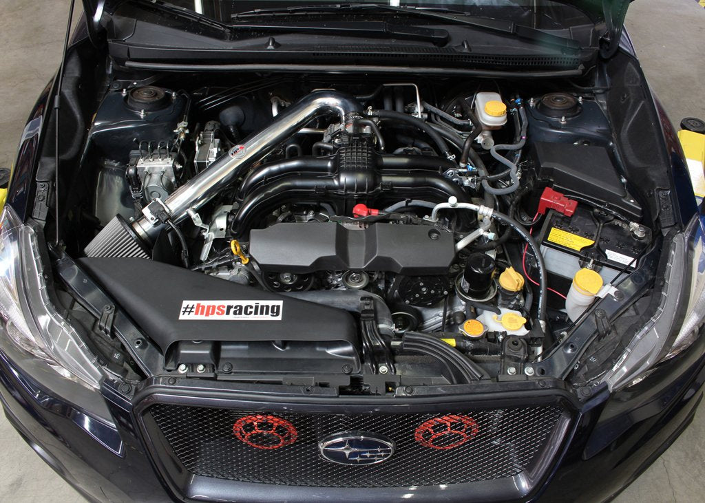 HPS Shortram Air Intake Kit 2012-2017 Subaru Legacy 2.5L Non Turbo, Includes Heat Shield, Polish