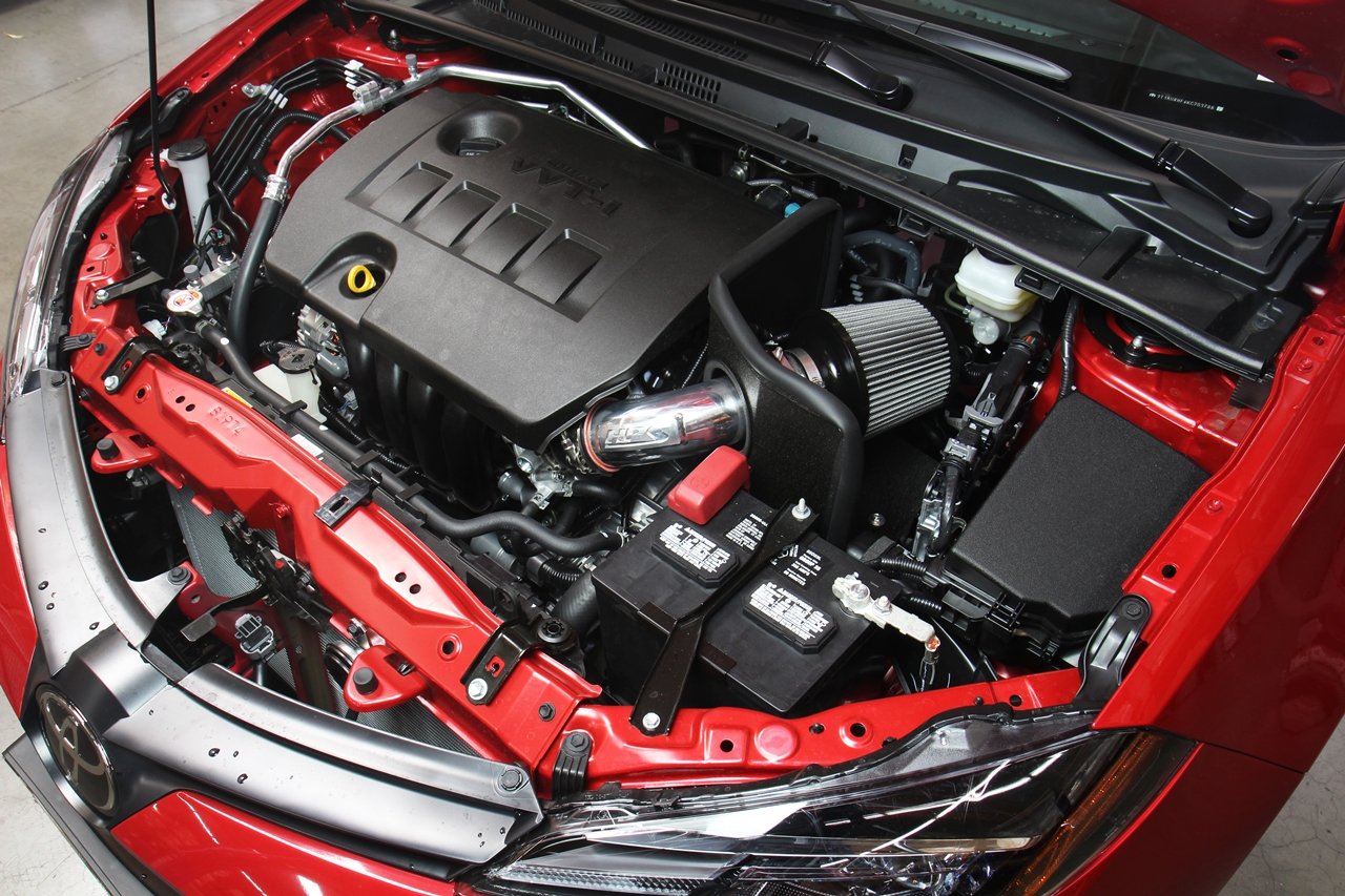 HPS Shortram Air Intake Kit 2009-2019 Toyota Corolla 1.8L, Includes Heat Shield, Blue