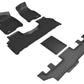 3D MAXpider 2021 GMC YukonXL 7-Seat/Chevrolet Suburban 7-Seat Kagu 1st 2nd 3rd Row Floormats - Black L1GM02901509