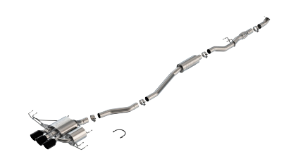 Borla 2023 Honda Civic Type R MT ATAK Catback Exhaust w/ 4in Ceramic Black Tips