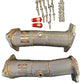 SPDZ1 2020+ C8 Chevrolet Corvette High Flow Downpipes With Heat Shields 3" 6.2L LT2 Version 2