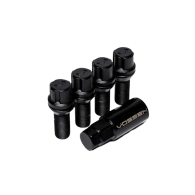 Vossen 30mm Lock Bolt - 14x1.25 - 17mm Hex - Cone Seat - Black (Set of 4)