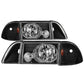 SPYDER xTune Ford Mustang 87-93 OEM style Headlights 6pcs Amber - Black HD-JH-FM87-6PC-AM-BK 9035265