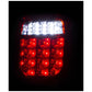 Anzo 1976-1985 Jeep Wrangler LED 2 Lens - Red/Clear, Chrome