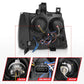 Anzo 2007-2013 Chevrolet Avalanche Projector Headlights w/ Halo Black(CCFL)