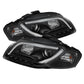 Spyder Audi A4 06-08 Projector Headlights Halogen Only - Light Tube DRL Blk PRO-YD-AA405-LTDRL-G2-BK 5071842