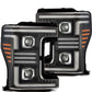 AlphaRex 17-19 Ford F-250/350/450/550  Super Duty PRO-Series Proj Headlights Black w/SeqSig & DRL 880321 *Discontinued