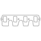 Cometic Gasket Cometic GM LS7 Gen-4 Small Block V8 .060in Fiber Intake Mani Gskt Set-1.479in x 2.487in Rect. Port C15687-060