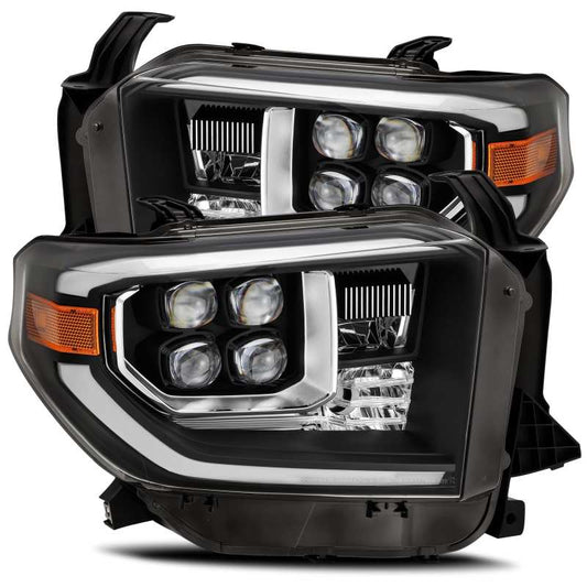 AlphaRex 14-20 Toyota Tundra NOVA LED Proje Headlights Plank Style Black w/Activation Light 880730 *Discontinued
