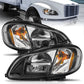 ANZO 2002-2014 Freightliner M2 LED Crystal Headlights Black Housing w/ Clear Lens (Pair) 131030